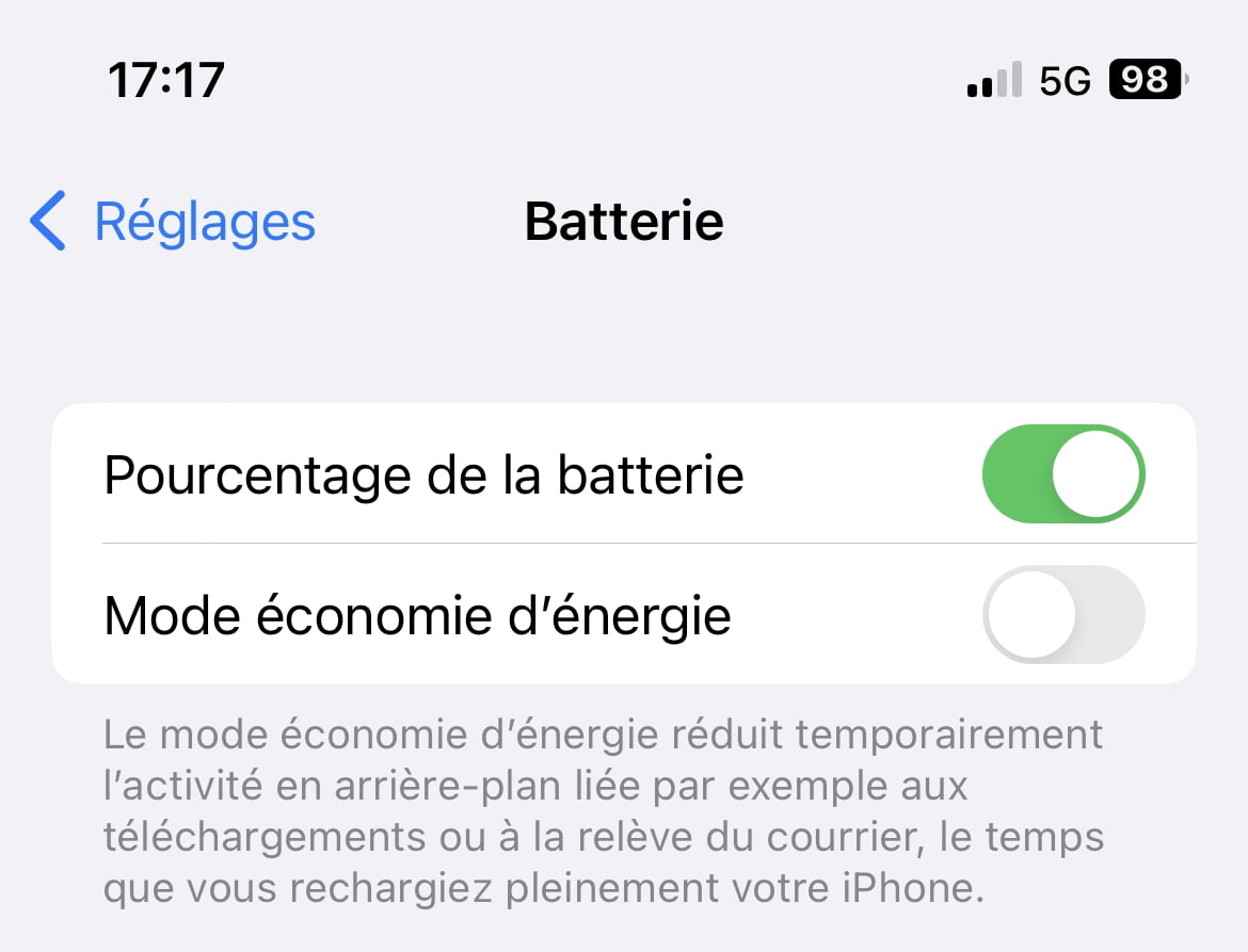 Batterie jaune sur iPhone comment désactiver le mode économie d énergie