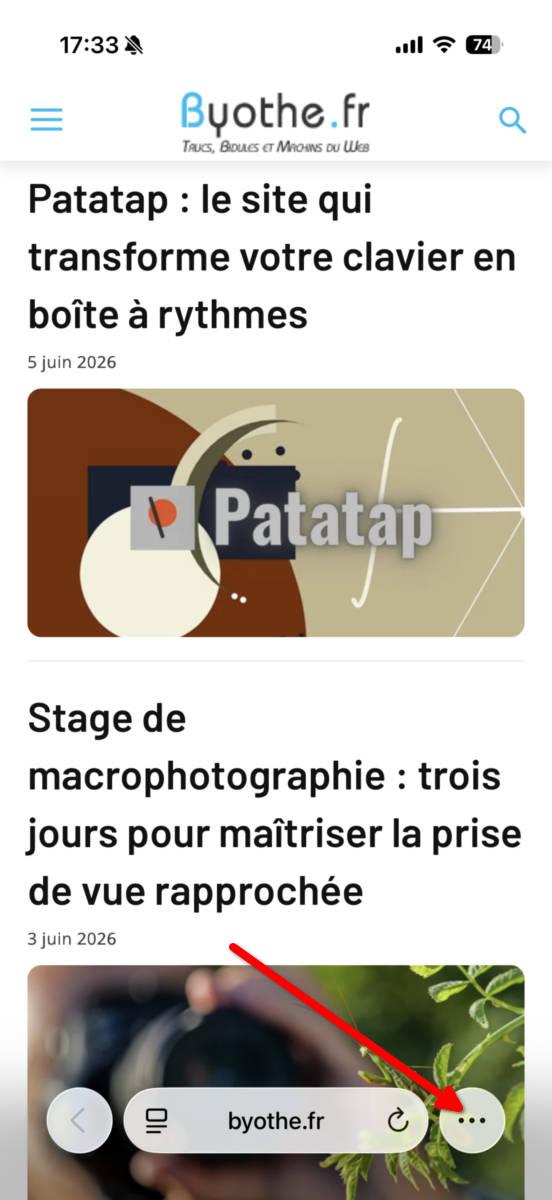 raccourci site iphone 1 | Créer un accès rapide à un site web sur son iPhone