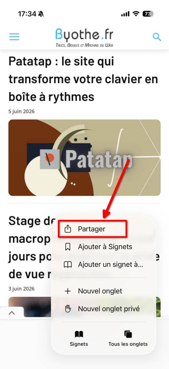 raccourci site iphone 2 | Créer un accès rapide à un site web sur son iPhone