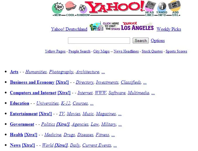 Yahoo, le 17 octobre 1997