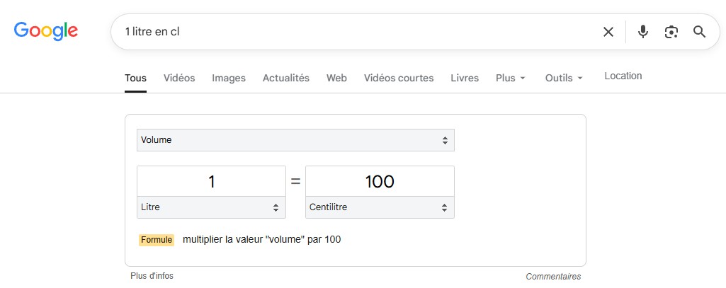 Utiliser Google pour convertir des unités ou des devises