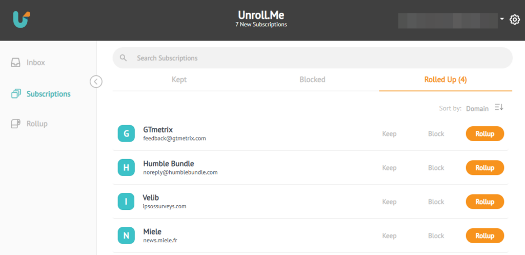 unroll me rollup | Faites le ménage dans les abonnements de votre boite mail avec Unroll.Me