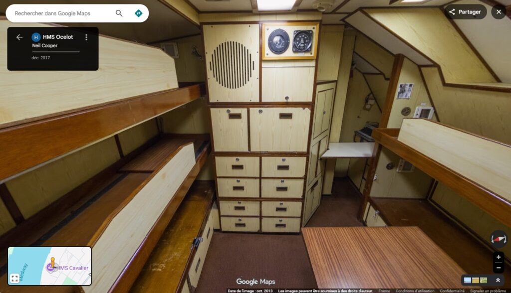Visitez un ancien sous-marin britannique grâce à Google Street View 2 hms ocelot scabines | Visitez un ancien sous-marin britannique grâce à Google Street View