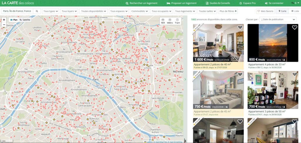 Vous cherchez une colocation ? Il y a un site pour ça : La Carte des Colocs. 1 la carte des colocs carte paris | Vous cherchez une colocation ? Il y a un site pour ça : La Carte des Colocs.