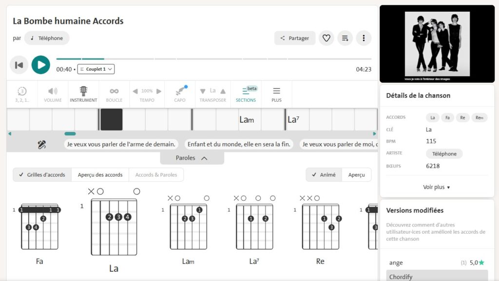 chordify grille accrds | Chordify : une bibliothèque d’accords gigantesque pour jouer vos chansons préférées