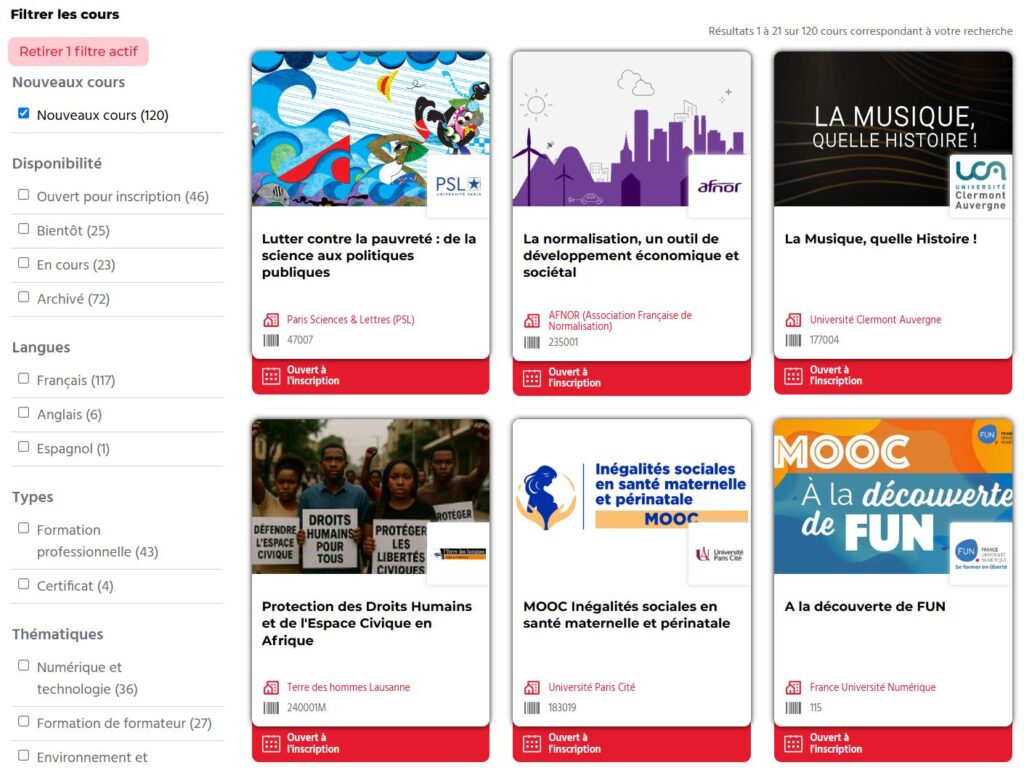 Découvrez FUN et le MOOC, ou comment apprendre grâce à des cours en ligne 1 fun mooc liste cours | Découvrez FUN et le MOOC, ou comment apprendre grâce à des cours en ligne