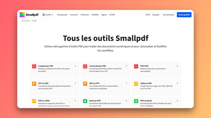 SmallPDF : une boîte à outils en ligne pour créer, modifier et gérer vos PDF