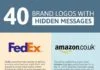 Infographie : 40 logos contenant des messages cachés