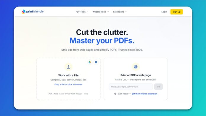 PrintFriendly : imprimez vos pages web sans pubs ni contenus inutiles