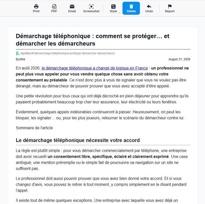 PrintFriendly : imprimez vos pages web sans pubs ni contenus inutiles