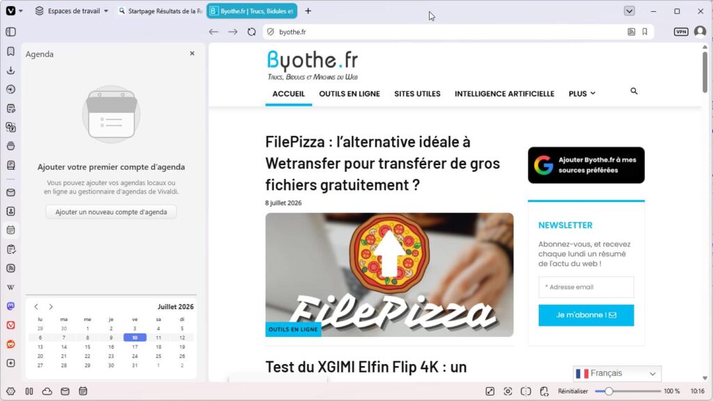 Vivaldi : le navigateur web ultra-personnalisable qui veut remplacer Chrome 3 vivaldi navigation calendrier | Vivaldi : le navigateur web ultra-personnalisable qui veut remplacer Chrome