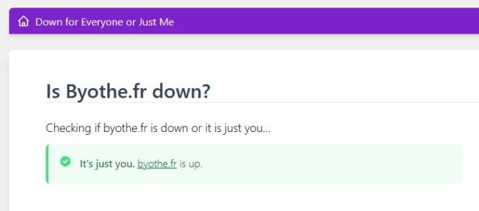 Down for Everyone or Just Me pour savoir si un site est hors-ligne