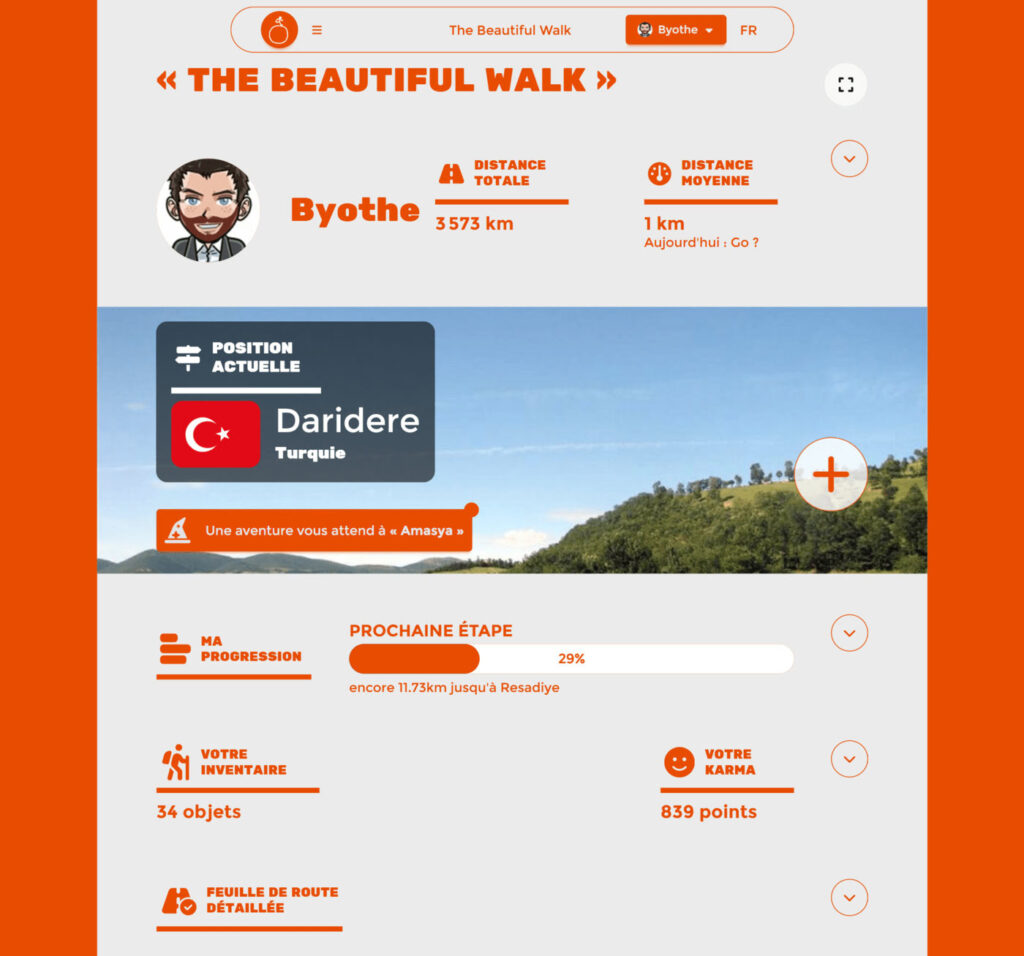 The Beautiful Walk: turn your daily steps into a virtual world tour