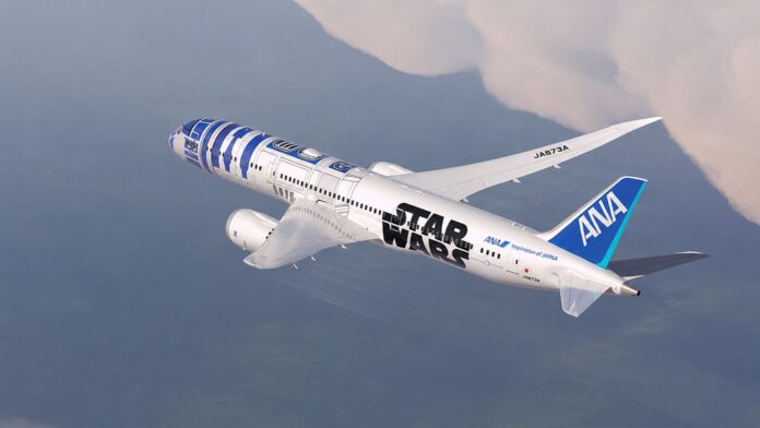 Le Boeing 787 d’ANA en R2-D2 : la vidéo de sa peinture façon Star Wars