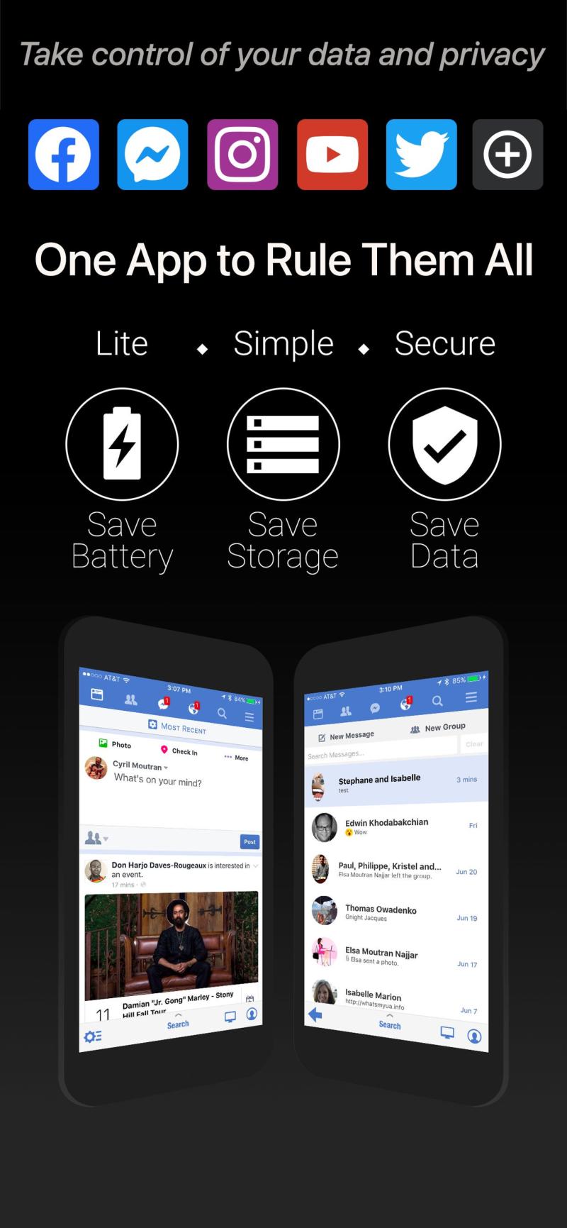 friendly social browser 1 | Friendly Social Browser : l’appli compacte qui réunit vos réseaux sociaux