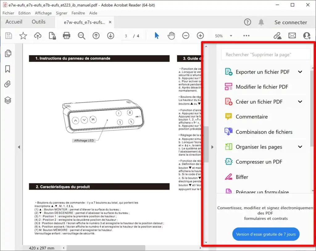 supprimer la barre d'outils dans Acrobat Reader - Adobe Acrobat