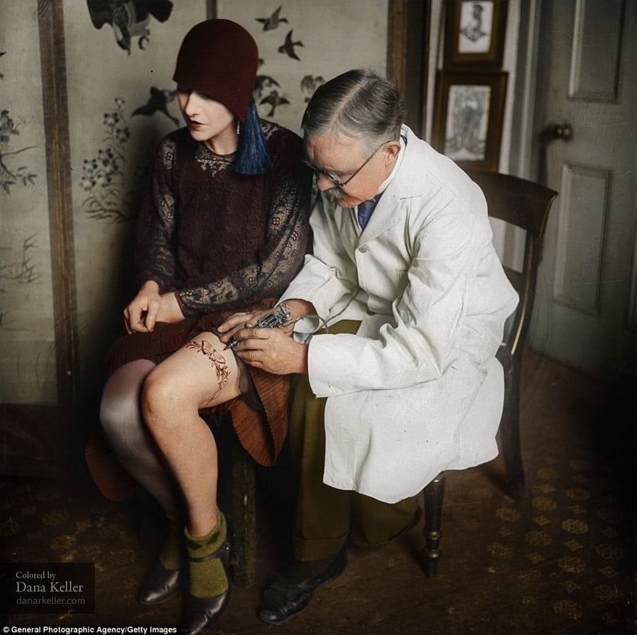 George Burchett, le "Roi des tatoueurs", vers 1930