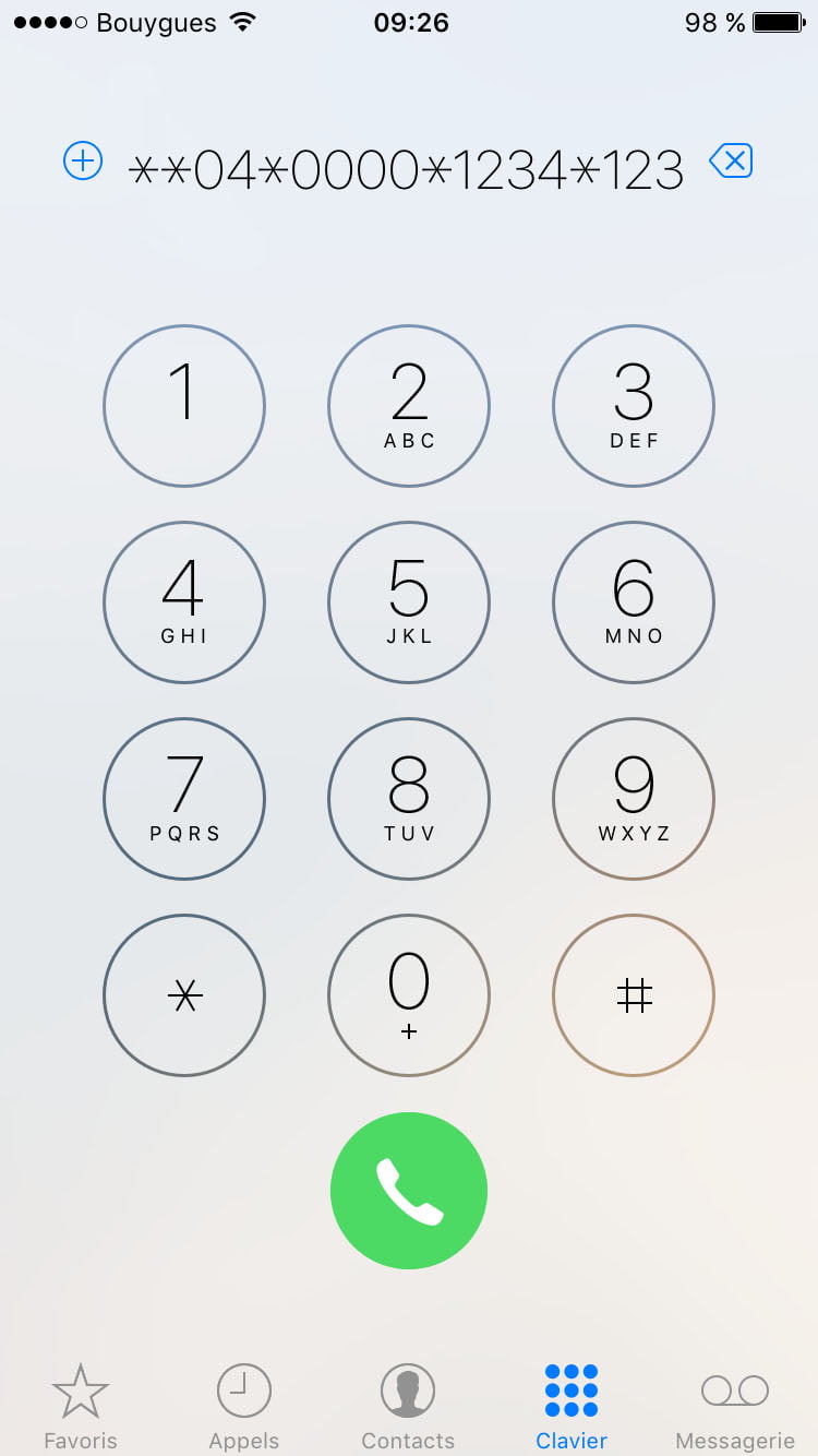 Changer le code PIN - Modifier le code PIN sur un iPhone
