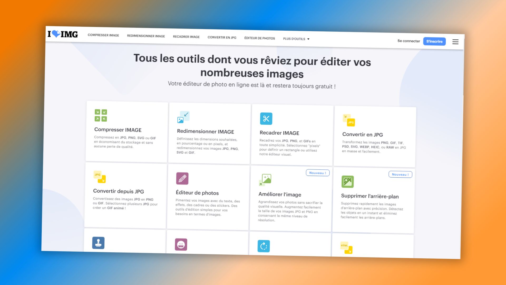 ILoveIMG - éditeur d'images en ligne
