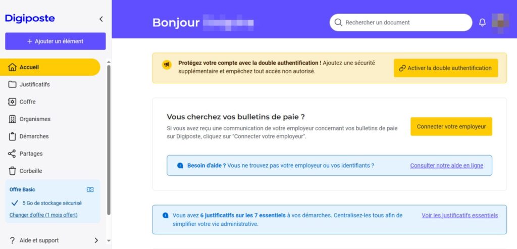 digiposte interface | Digiposte : récupérez et stockez vos documents importants, relevés et factures