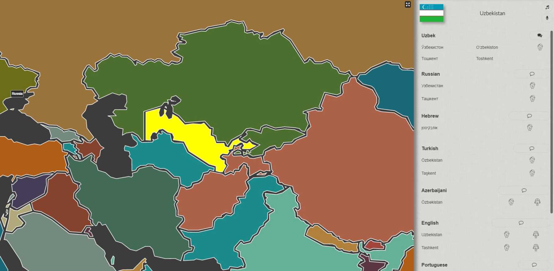 localingual uzbekistan | Un site web pour entendre les langues et accents du monde entier !