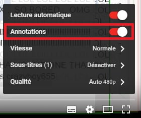 youtube annotations on