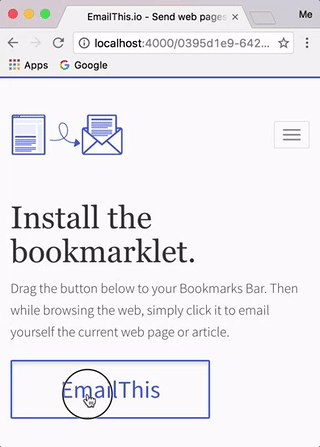 emailthis bookmarklet | EmailThis : envoyez des articles sur votre boite mail pour les lire plus tard !