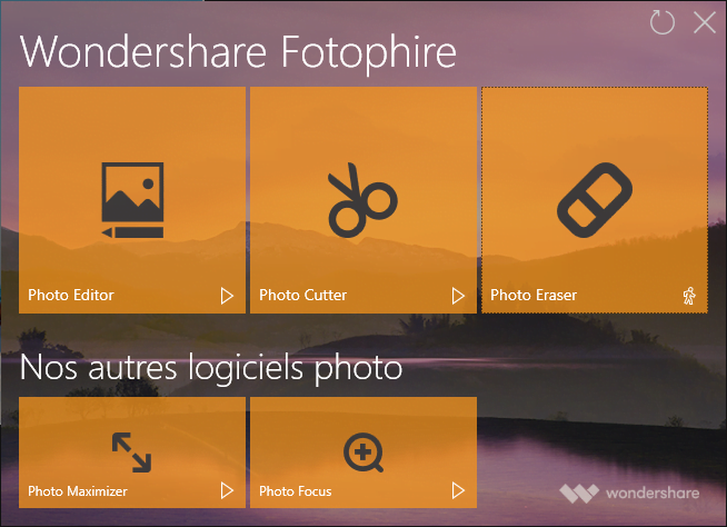 fotophire menu | Fotophire Editing Toolkit, un logiciel de retouche photo amateur très sympa !
