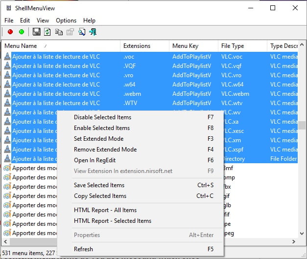 menu contextuel shellmenuview | Nettoyer facilement le menu du clic droit sous Windows