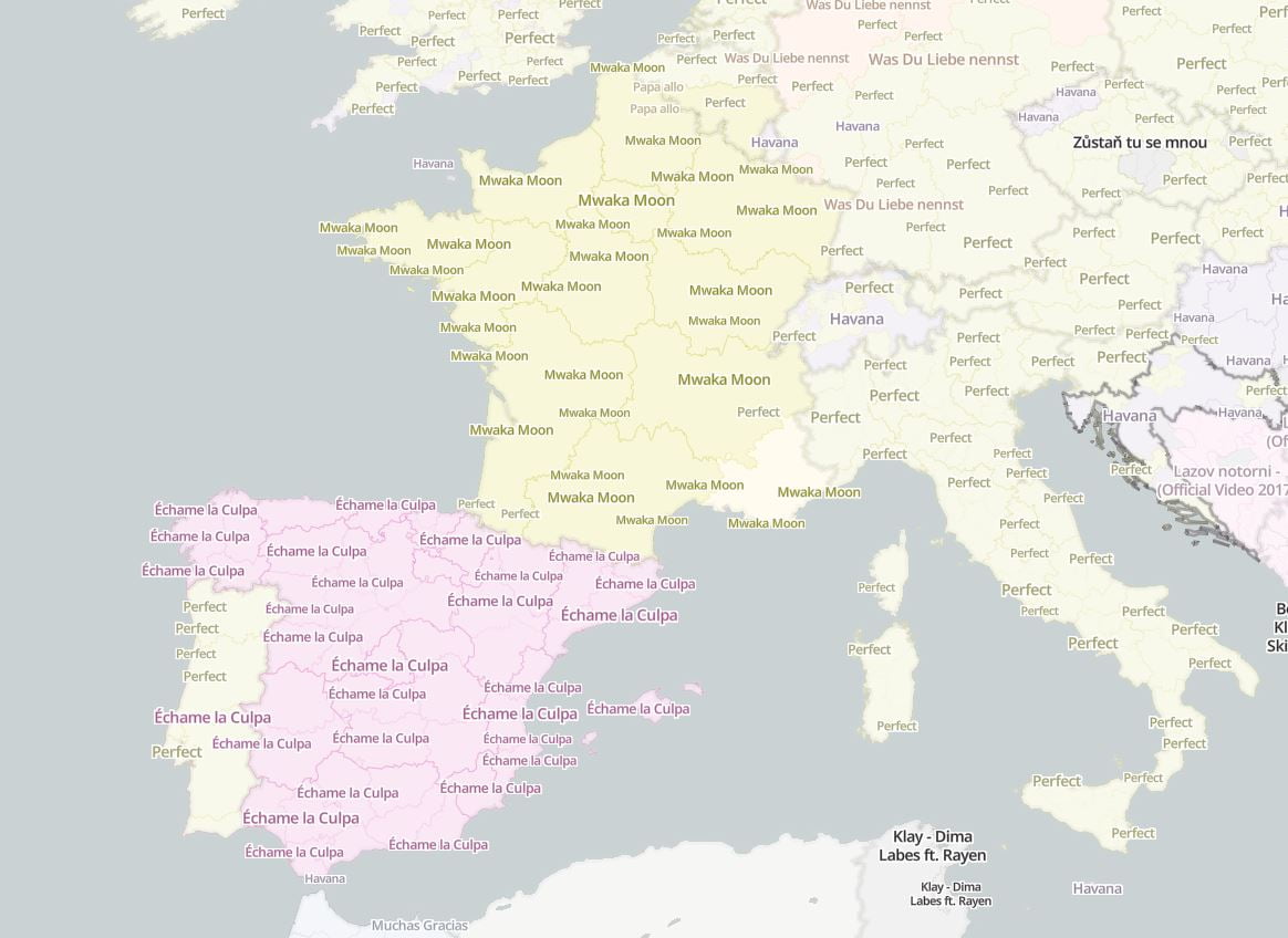 music map europe | Music Map, découvrez le tube du moment dans chaque pays du monde !