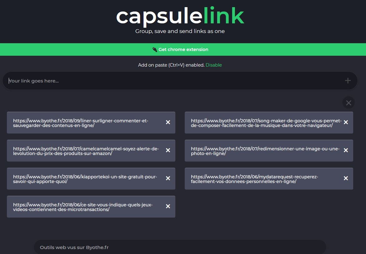 capsulelink test | CapsuleLink, sauvegarder et partager facilement une liste de liens internet