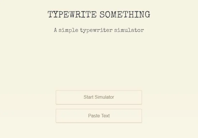 typewrite something accueil