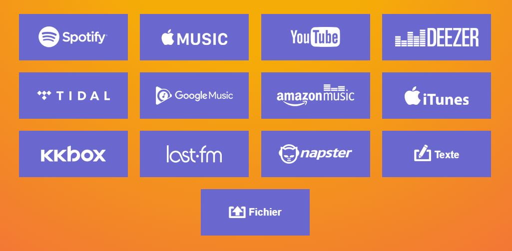 TuneMyMusic exporter playlist streaming sources