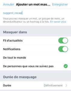 mots masques twitter mobile