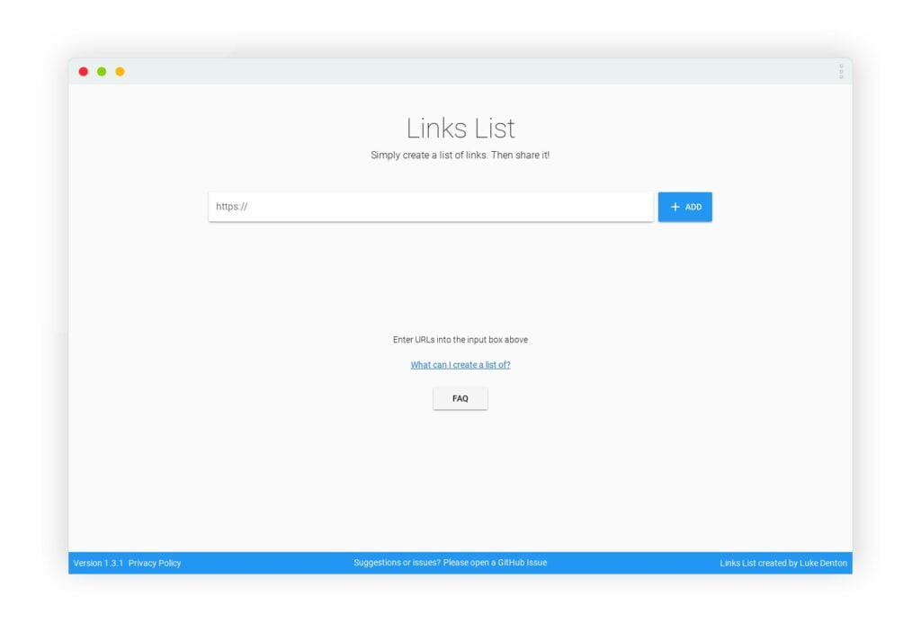 links list creation partage listes liens