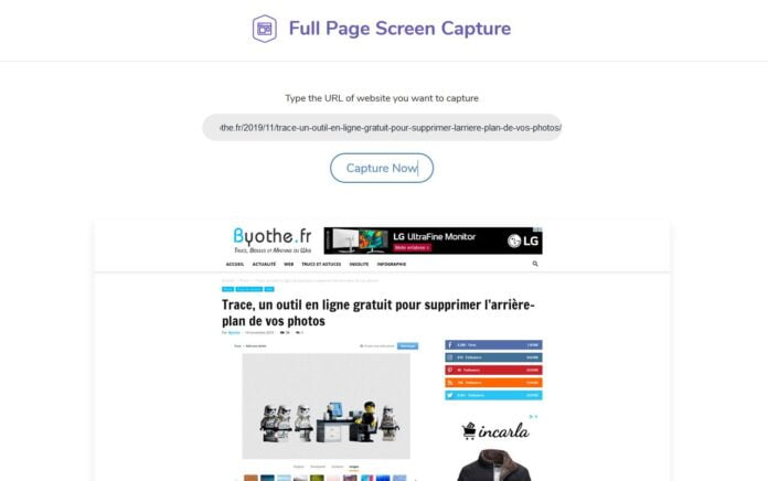 full page screen capture