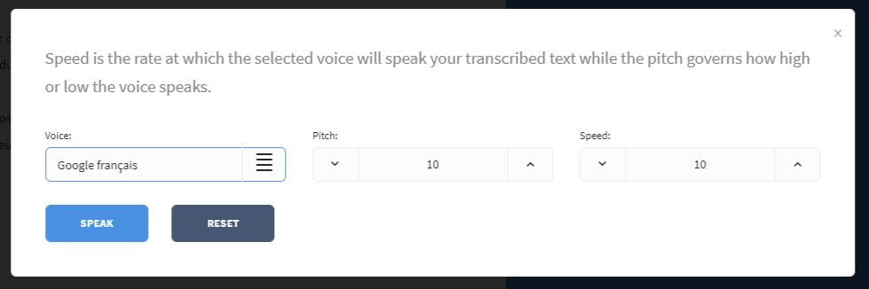 dictation text to speech