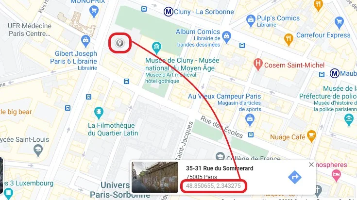 Comment afficher la latitude et la longitude d'un endroit sur Google Maps ?