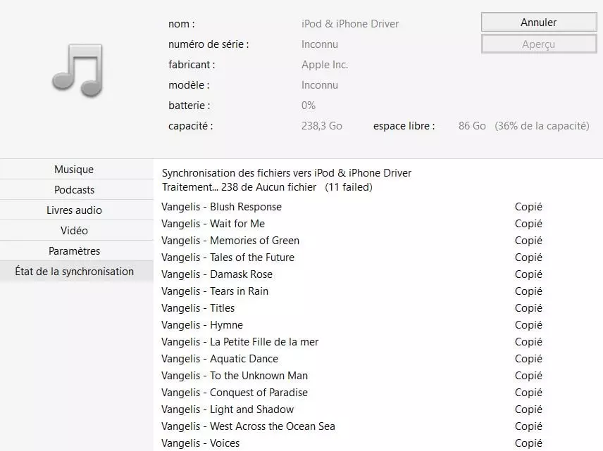 Synchroniser sa musique sur son iPhone avec MusicBee 7 musicbee itunes synchro 4