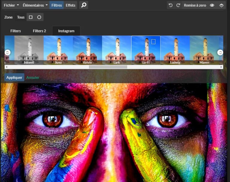 Ajoutez des effets et des filtres à vos photos gratuitement en ligne