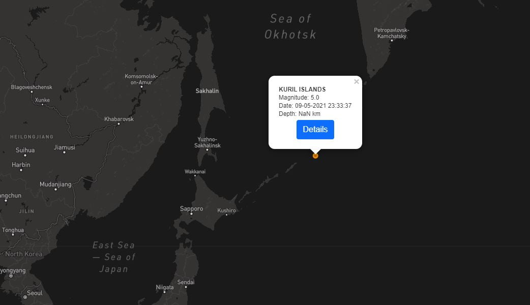 Visualiser tous les séismes des dernières 24h - Earthquake Now tremblements de terre