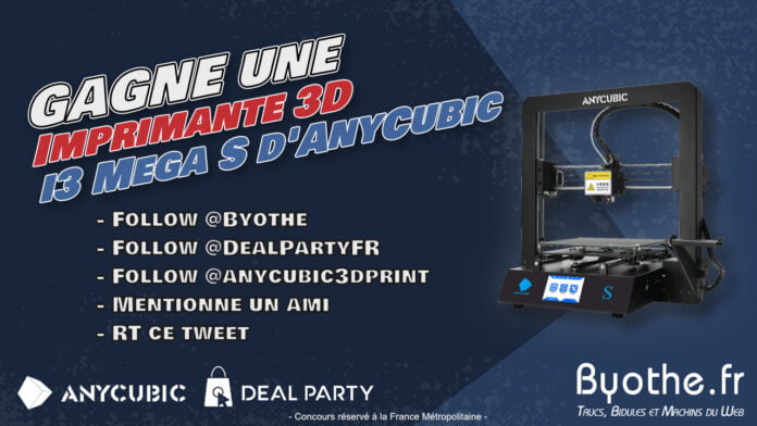 concours twitter dealpartyfr anycubic imprimante3d