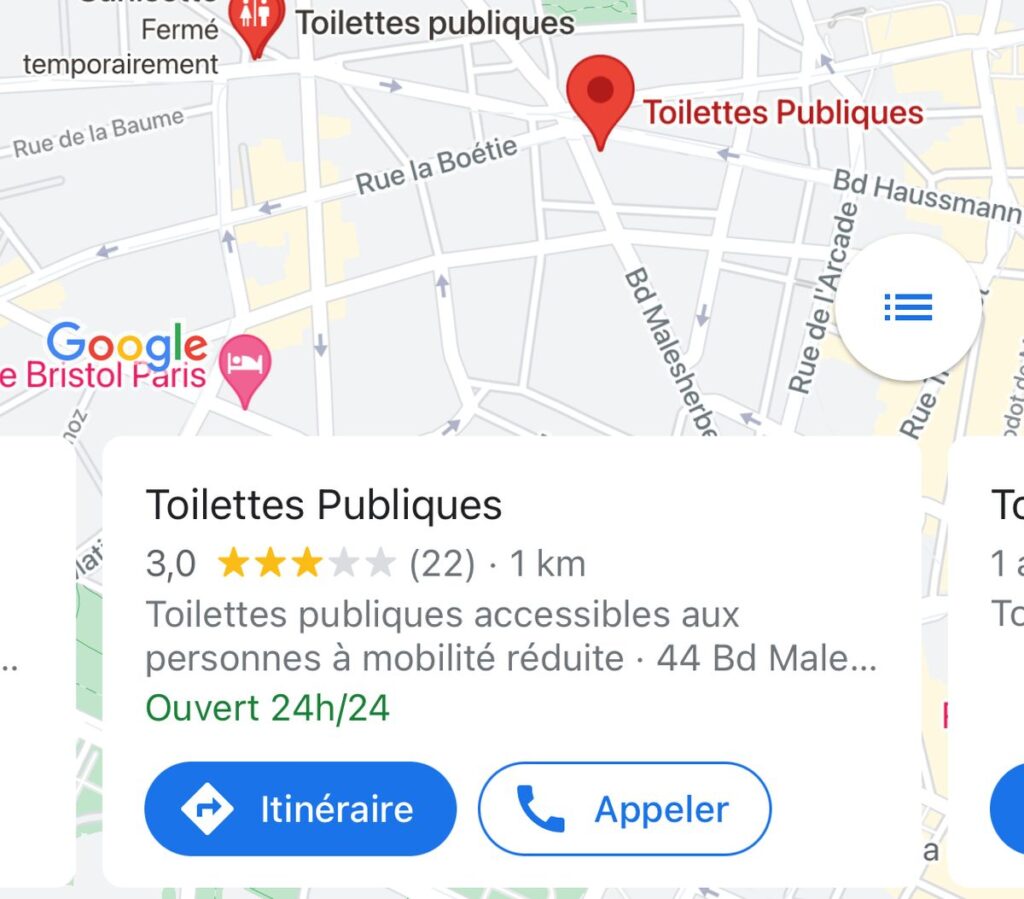 google maps toilettes publiques 2