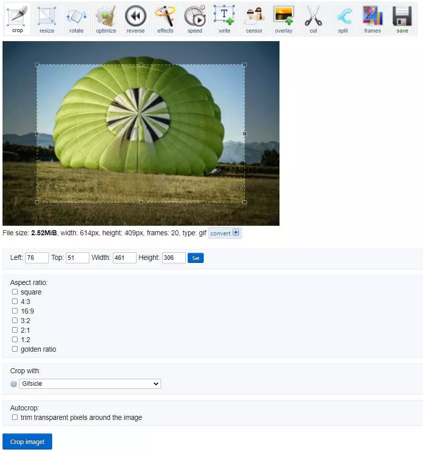 Ezgif, une boite à outil gratuite pour créer des GIFs animés 4 ezgif créer des gifs animés