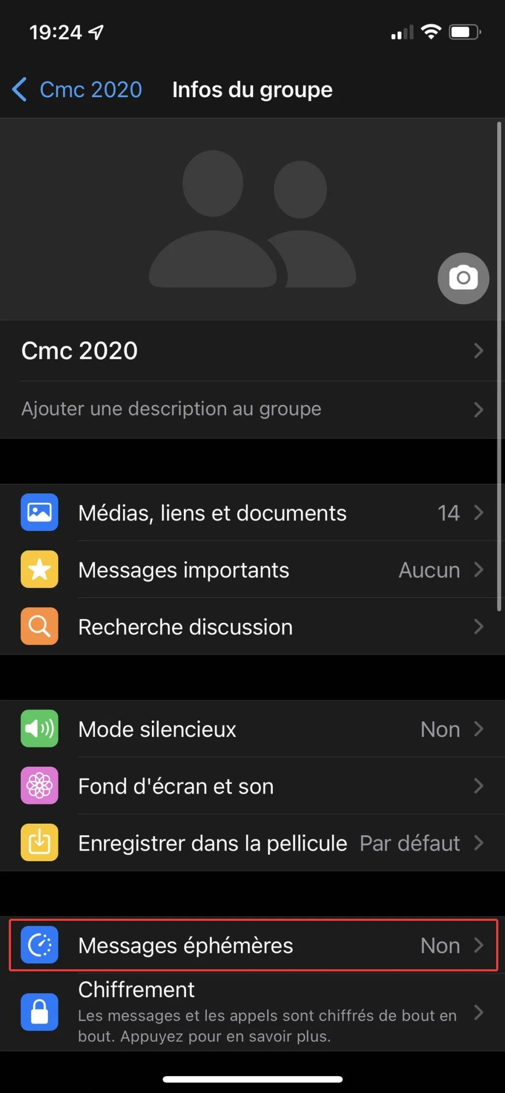 WhatsApp : faire en sorte que les messages s'effacent après un certain temps 2 messages ephemeres whatsapp 6