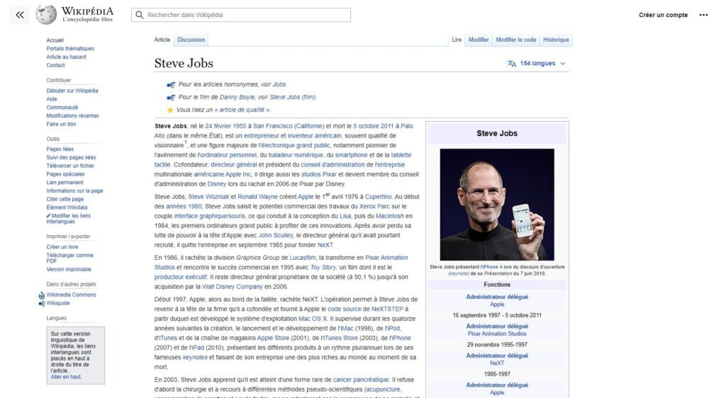 wikifox steve jobs wikipedia