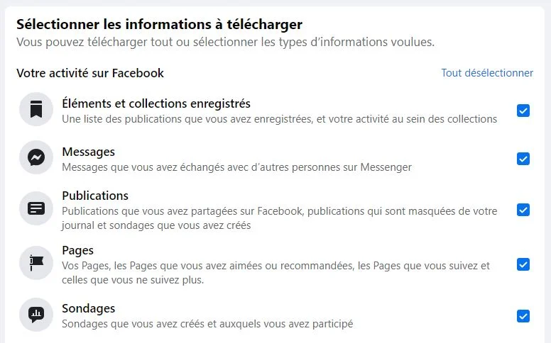 Comment télécharger toutes vos données Facebook ? 6 telecharger donnees facebook 6