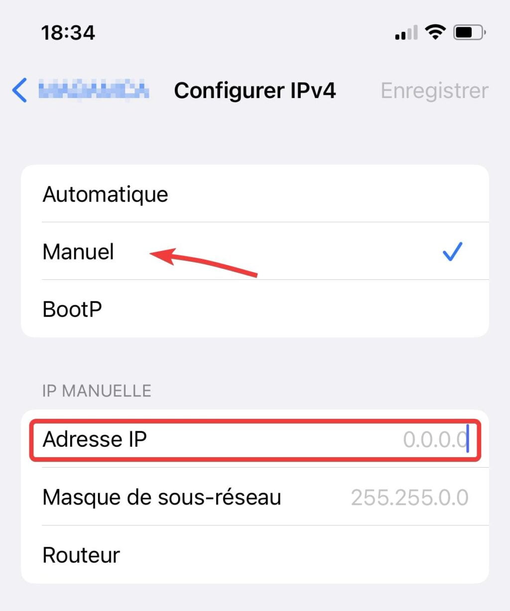 Trouver l'adresse IP de son iPhone