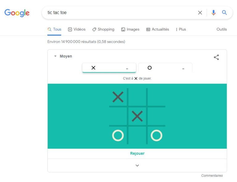 Comment accéder au jeu de morpion google et au solitaire