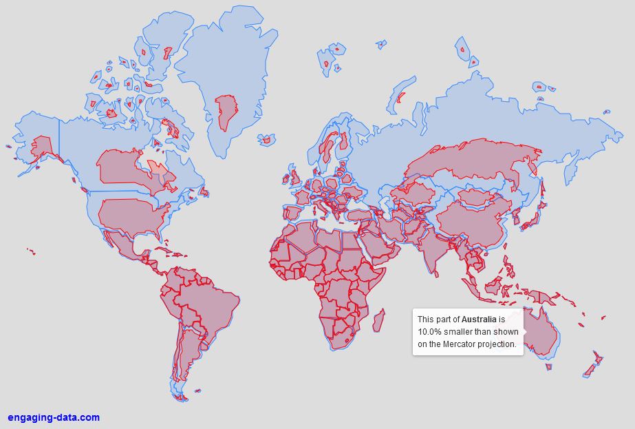 Pourquoi Google Maps n'affiche pas la vraie taille des pays ? Engaging-Data